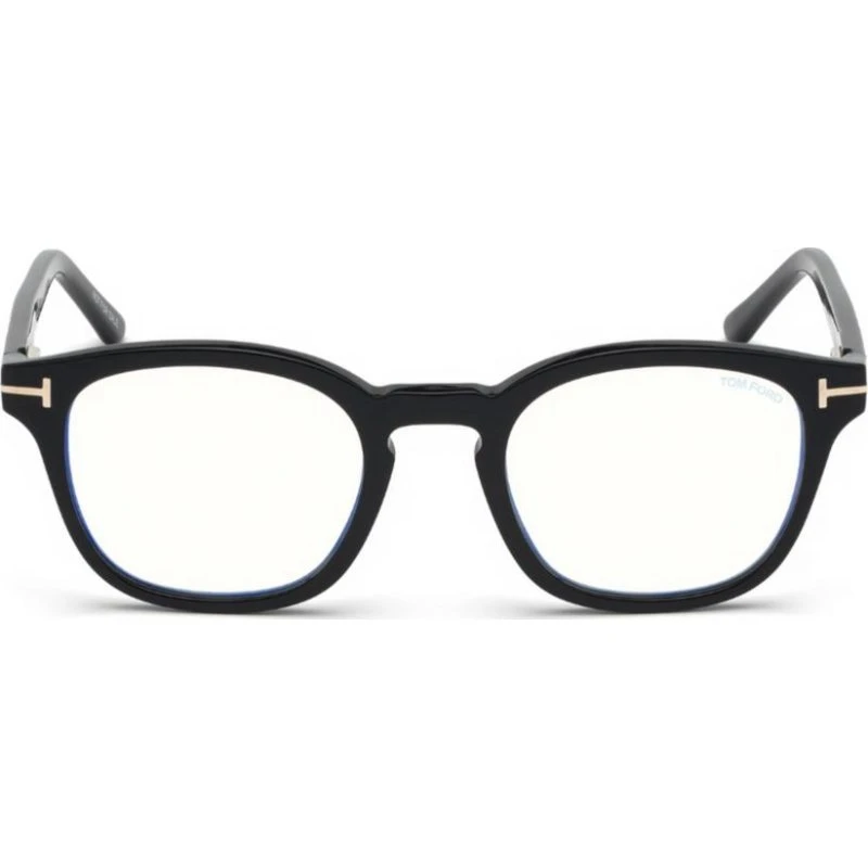 Tom Ford FT 5532-B Blue Block Lunettes de Vue Géométriques Noir/Bleu