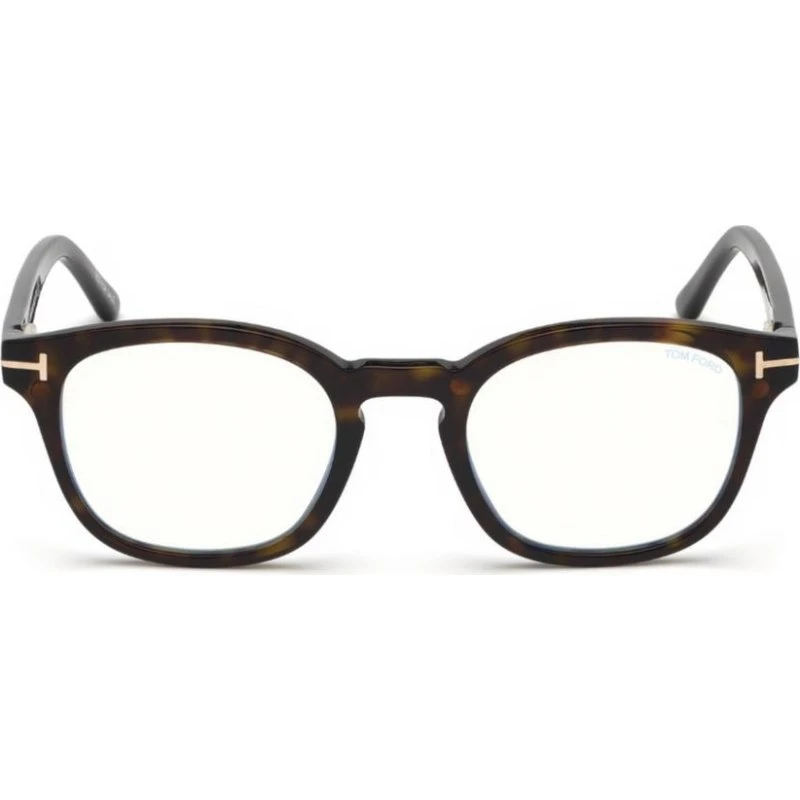 Tom Ford FT 5532-B Blue Block Lunettes de Vue Géométriques Havane