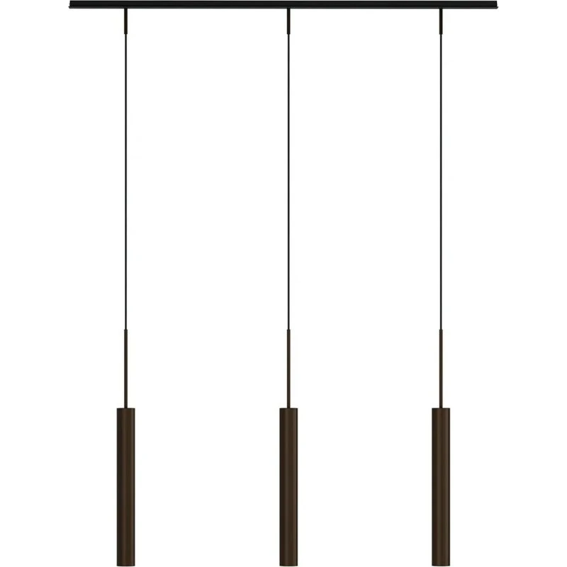 Audo Copenhagen Suspension Tubulaire Rail, 3 lampes, Bronze