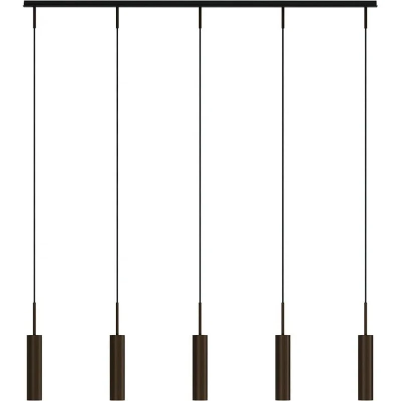 Audo Copenhagen Suspension Tubulaire Rail 5 Lampes - Bronze