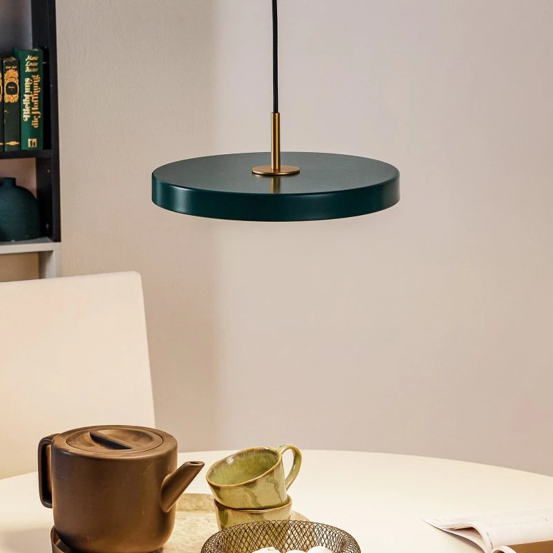 Umage Suspension LED Asteria Mini Vert Foncé/Laiton - 31 cm