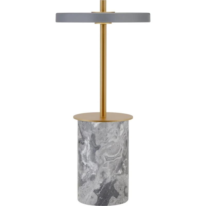 UMAGE Asteria MOVE MINI - Lampe de table rechargeable gris marbre/laiton