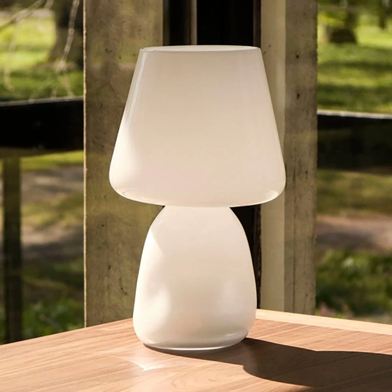 HAY Lampe de table Apollo en verre opale blanc
