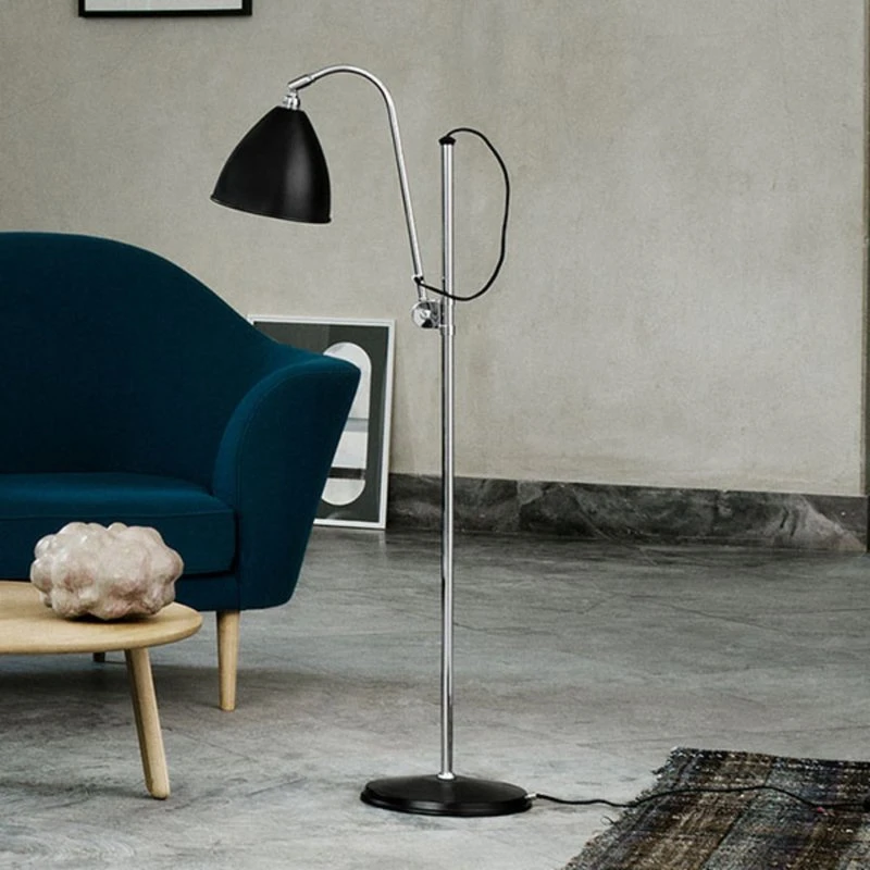 GUBI Bestlite BL3 Lampadaire Ø16 Chrome et Noir
