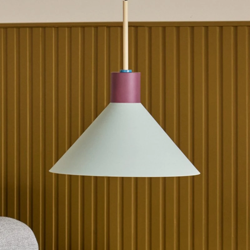 Hübsch Suspension Crayon Ø35 - Métal E27 - Beige/Bleu/Mint/Bordeaux