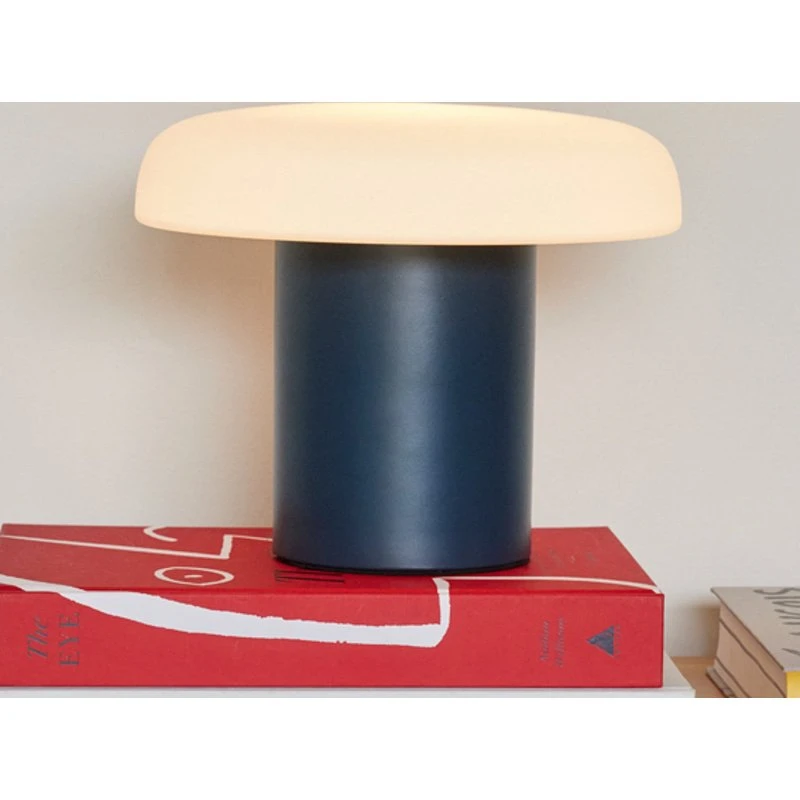 Hübsch Lampe de Table Ateliers Bleu Foncé et Blanc
