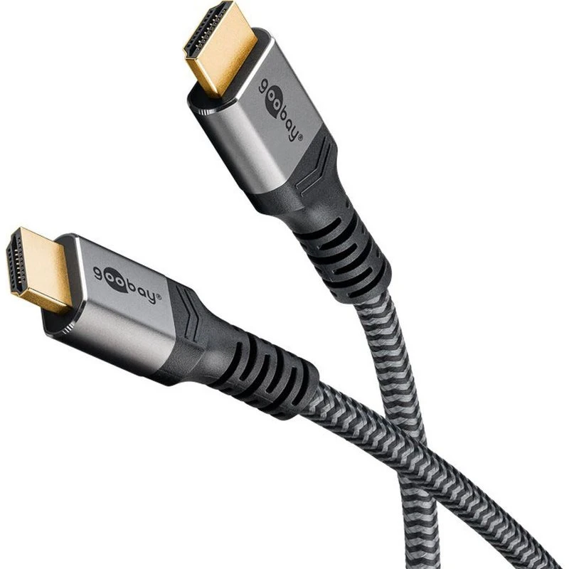 Goobay Plus Câble HDMI 2.1 8K 0,5 m Gris