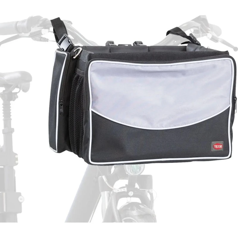 TRIXIE Panier avant vélo nylon noir/gris 41×26×26 cm