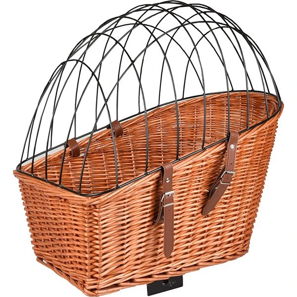 Panier vélo pour chien porte-bagages en saule - Brun