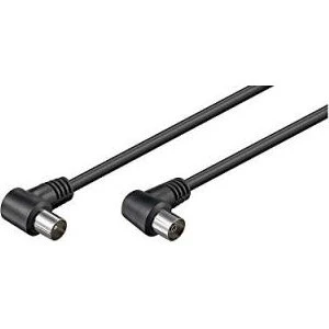 Câble Coaxial Coudé 75 Ohms Noir 2,5 m