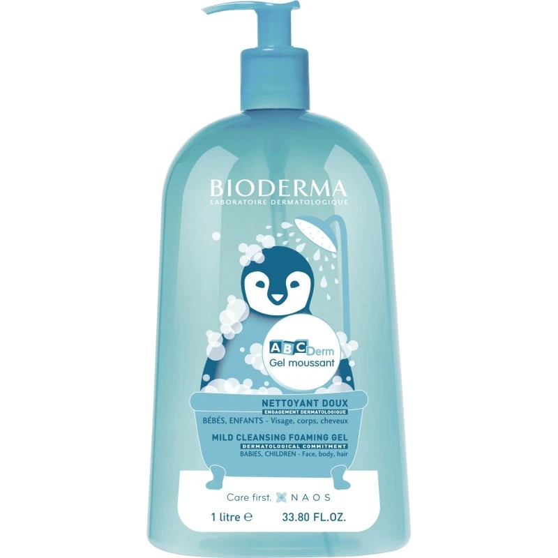 Bioderma ABCDerm Moussant Gel Nettoyant Doux 1L