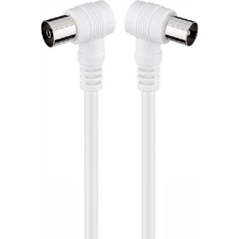 Goobay 11522 Câble Antenne Coudé 5 m Blanc