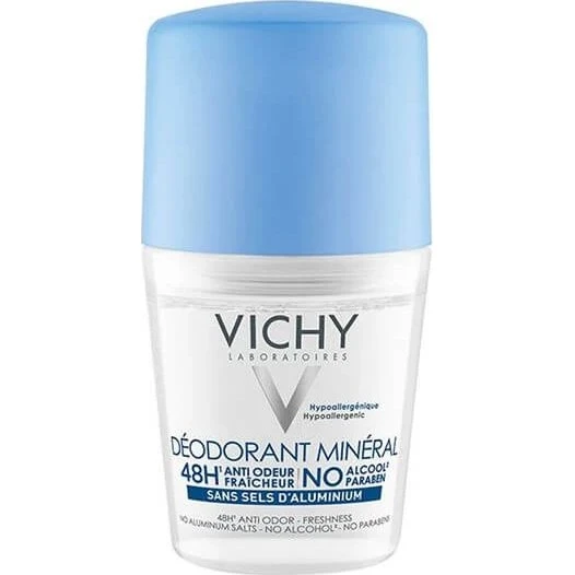 Vichy Déodorant Roll-On Minéral 48H sans sels d'aluminium 50 ml