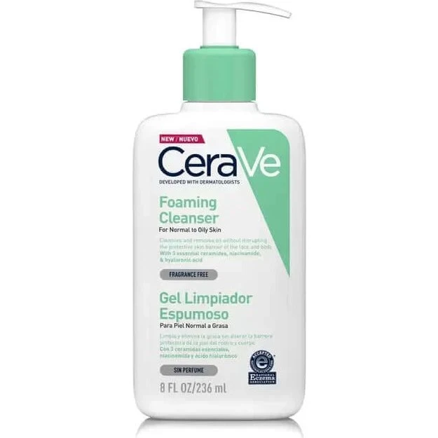 CeraVe Gel Nettoyant Moussant pour le Visage 236ml