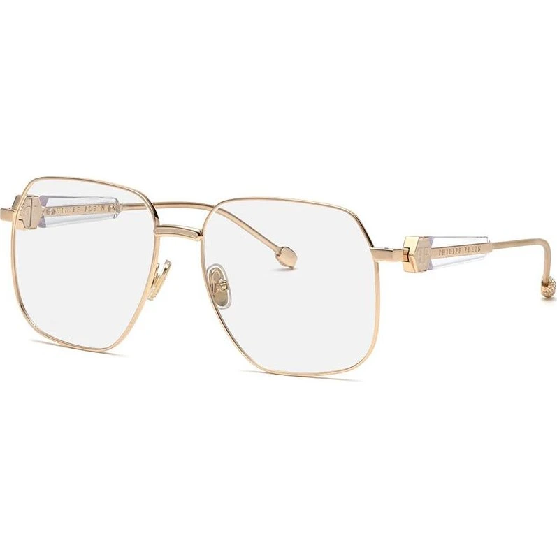 Philipp Plein Lunettes de Vue Plein Queen VPP126S Or Rose Géométriques