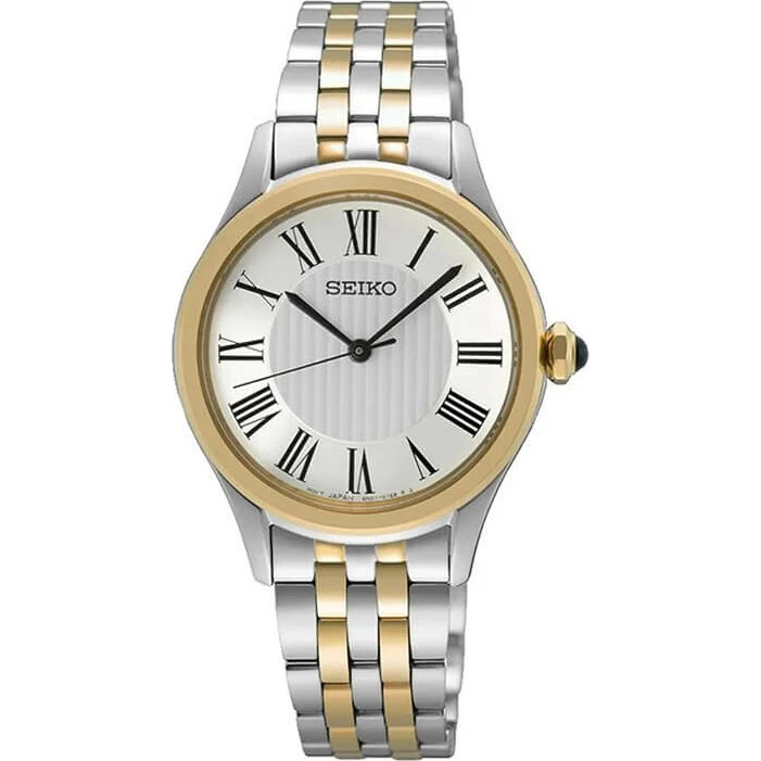 Seiko SUR612P1 Montre Femme Classique Bicolore