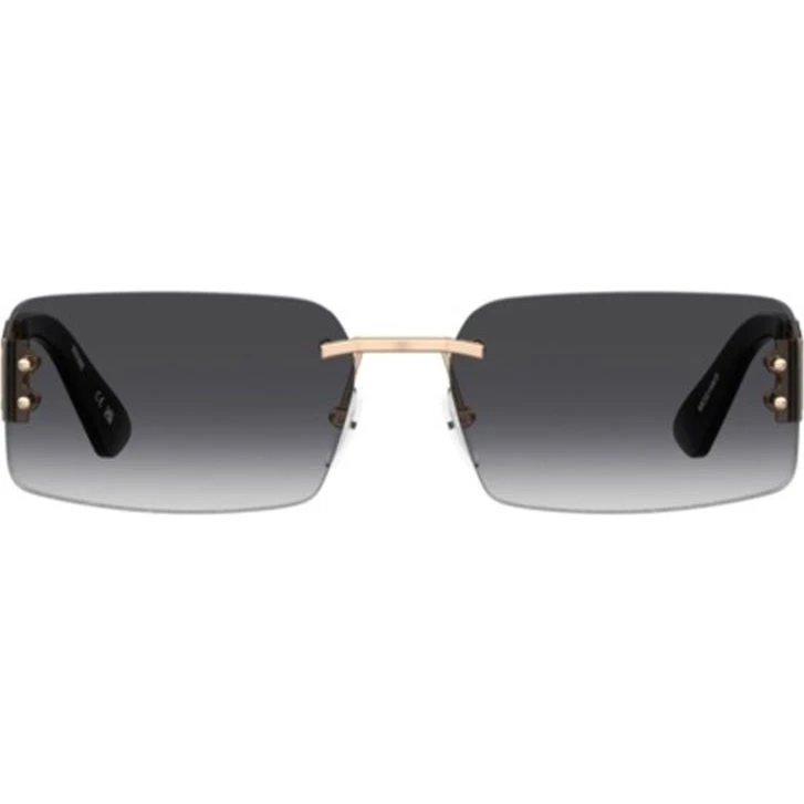 Moschino MOS169/S Lunettes de Soleil Rectangulaires Dorées et Grises