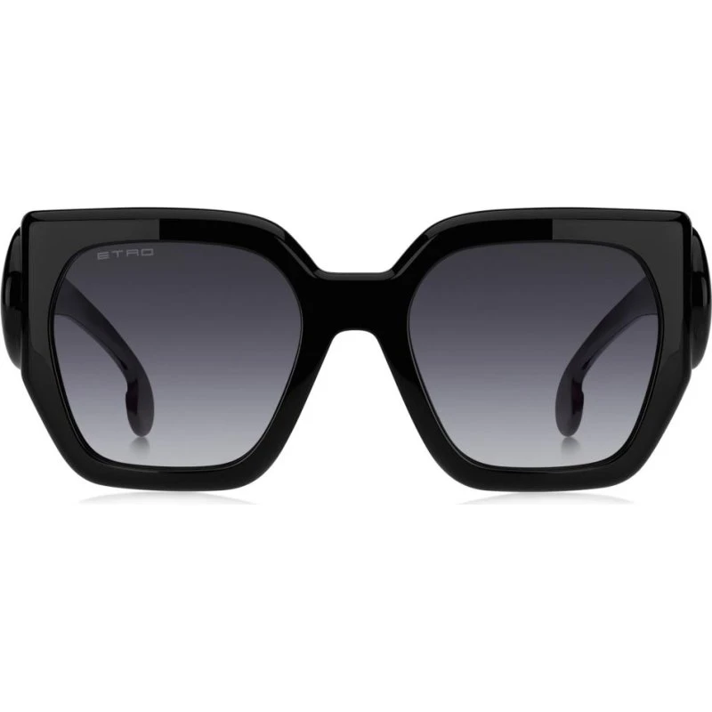 Etro 0054/S Lunettes de Soleil Papillon Noires et Verres Gris