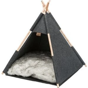 TRIXIE Tipi Abri Douillet pour Chat et Chien Anthracite 70x70x70 cm
