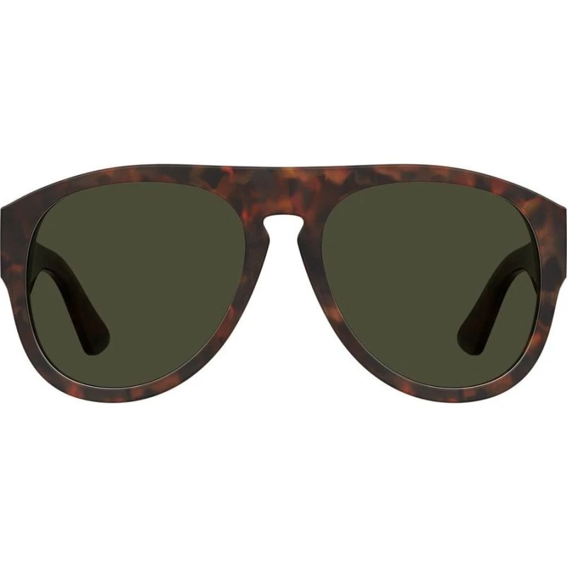 Moschino MOS176/S Lunettes de Soleil Pilote Havane Vert 58mm
