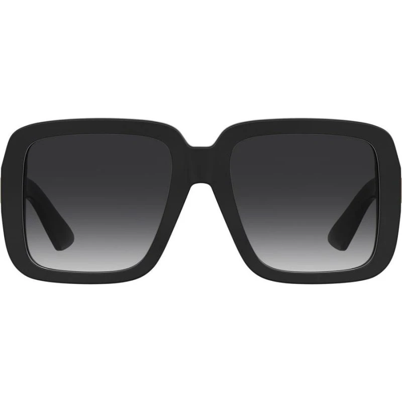 Moschino MOS180/S Lunettes de Soleil Carrées Noires et Grises