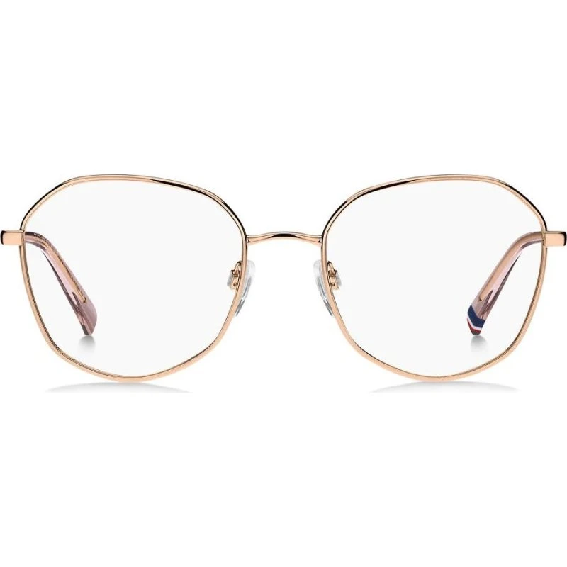 Tommy Hilfiger TH 2221 Lunettes de Vue Femme Géométriques Acier Rose Doré