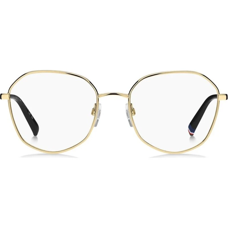 Tommy Hilfiger TH 2221 Lunettes de Vue Géométriques Dorées Femme
