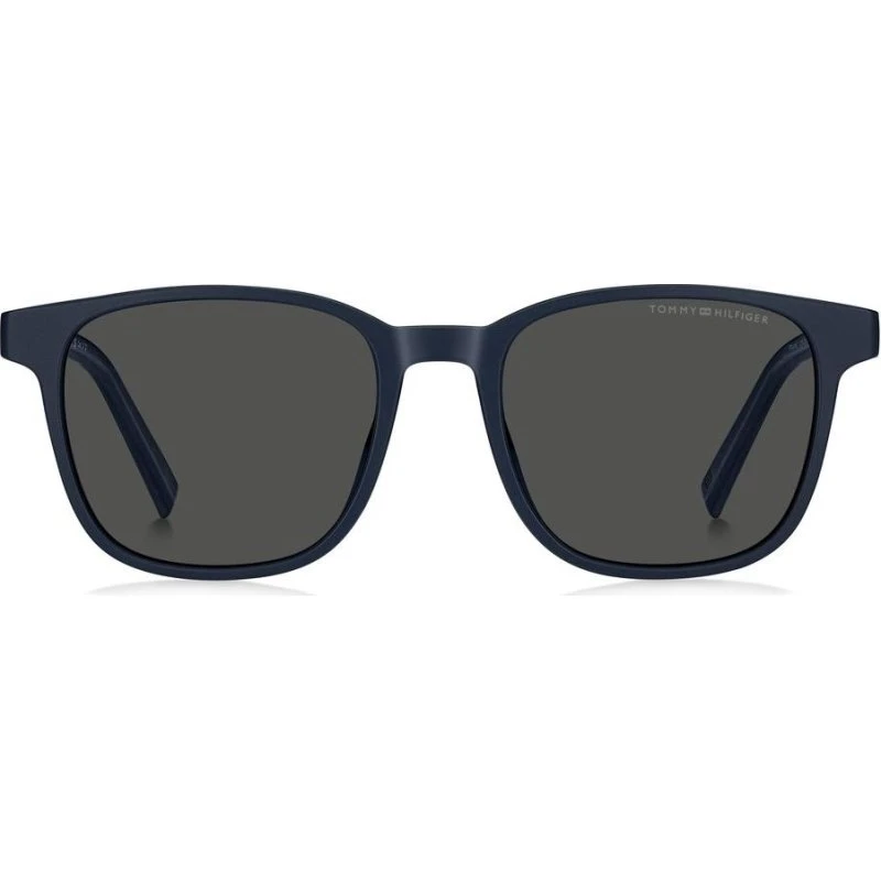 Tommy Hilfiger Lunettes de Soleil Homme TH 2202/S Bleu Rectangulaire