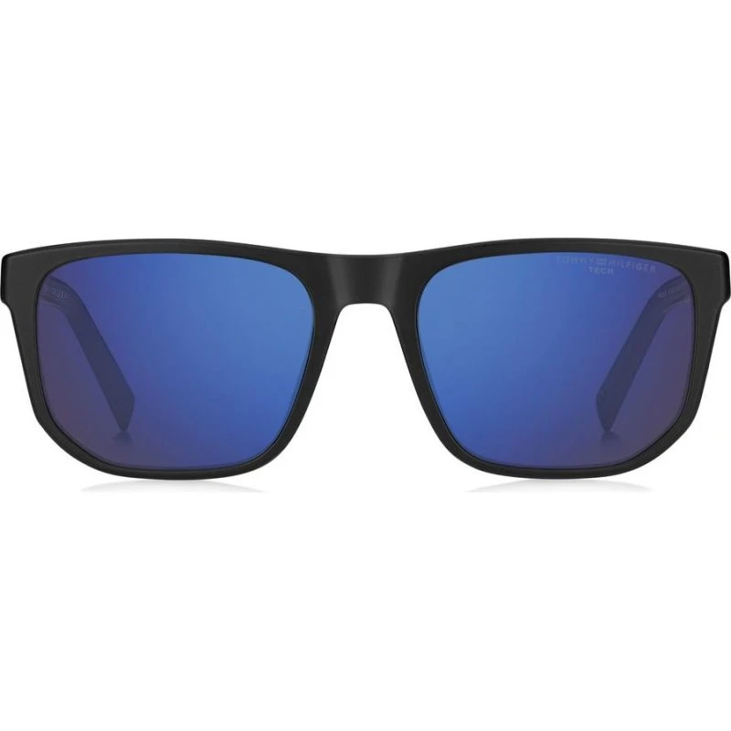 Tommy Hilfiger TH 2200/S Lunettes de Soleil Homme Noires Rectangulaires