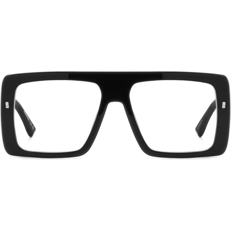 Dsquared2 D2 0166 Lunettes de Vue Homme Carrées Noires