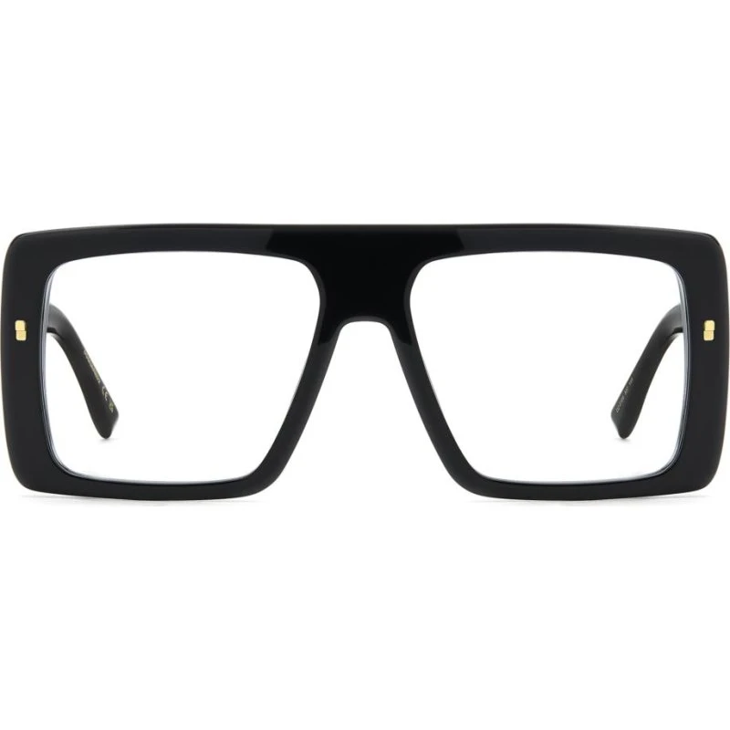 Dsquared2 D2 0166 Lunettes de vue carrées pour homme - Noir