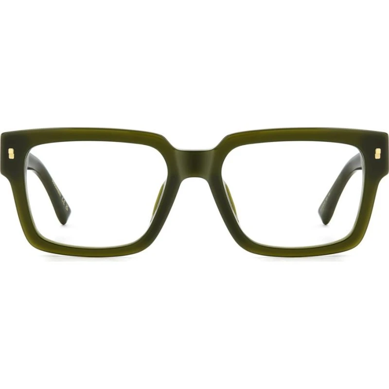 Dsquared2 D2 0167/G Lunettes de Vue Homme Rectangulaires Vertes