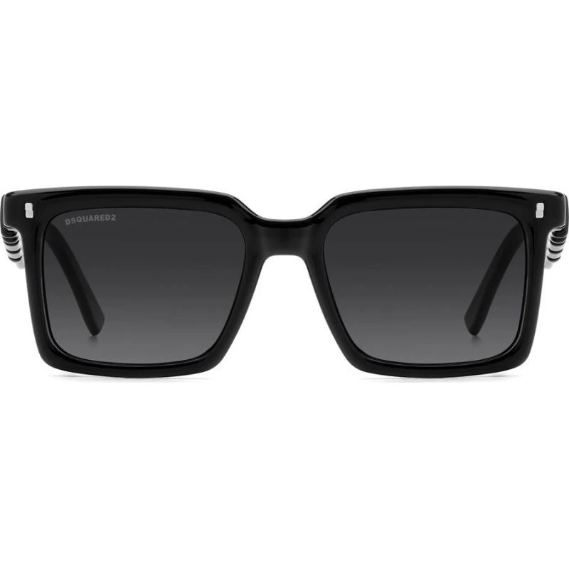 Dsquared2 Icon 0025/S Lunettes de Soleil Homme Rectangulaires Noires