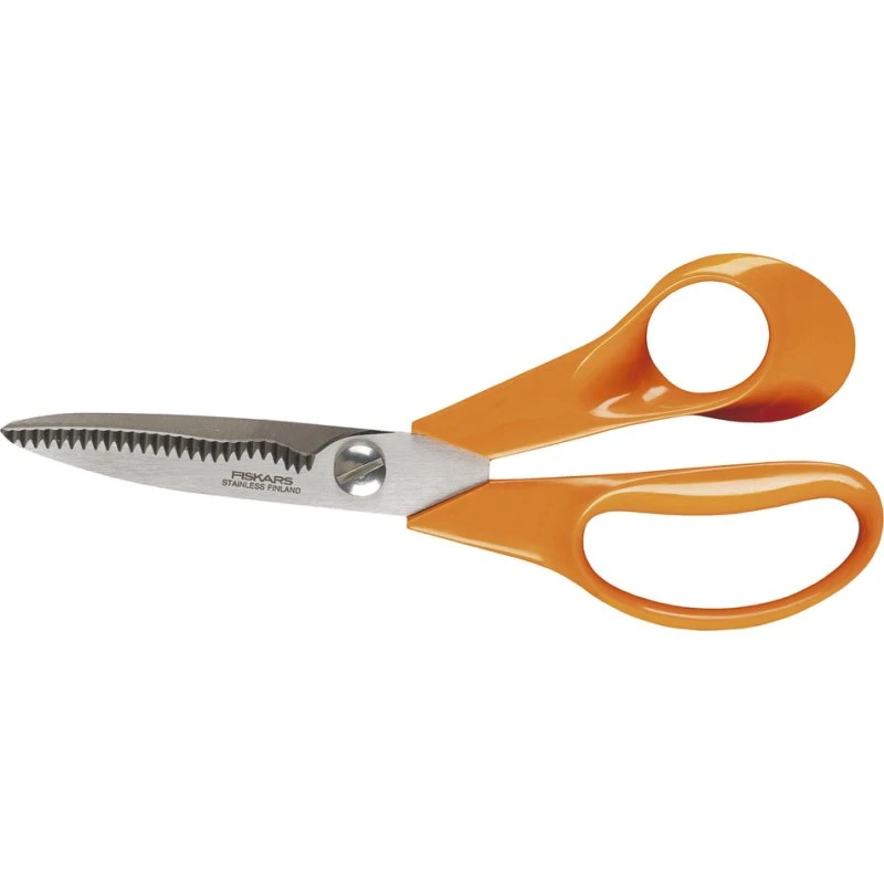 Fiskars Ciseaux de jardin S92 à lames striées orange, 18 cm
