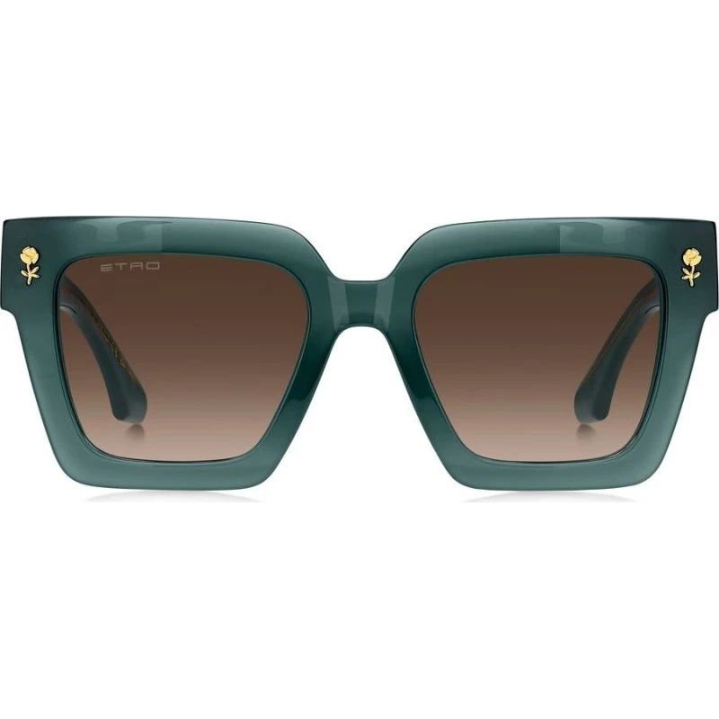 Etro 0113/S Lunettes de Soleil Papillon Vert et Marron