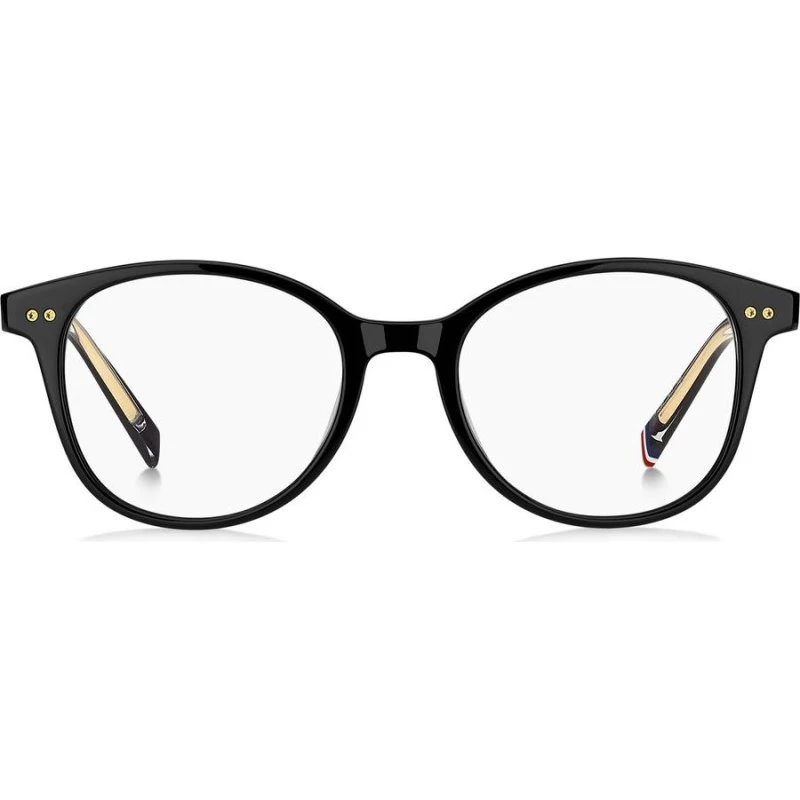 Tommy Hilfiger TH 2290 Lunettes de Vue Rondes Noires pour Femme
