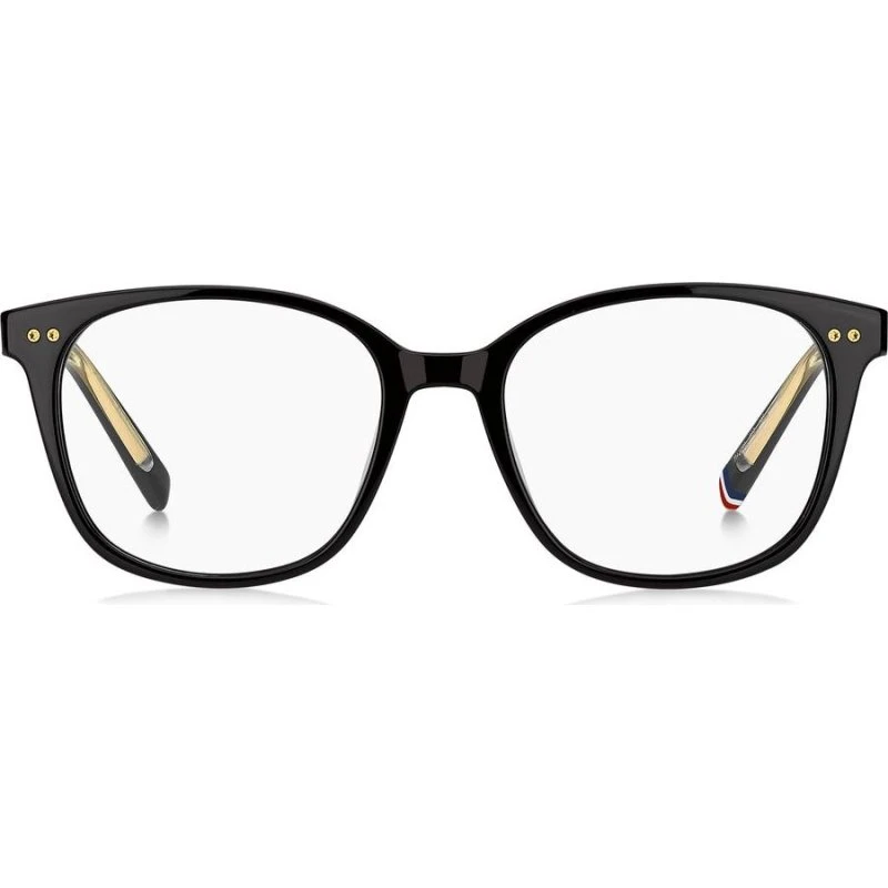 Tommy Hilfiger TH 2291 Lunettes de Vue Carrées Noires pour Femme