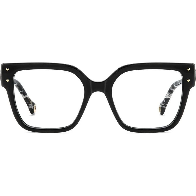 Carolina Herrera HER 0325 Lunettes de Vue Carrées pour Femme - Noir