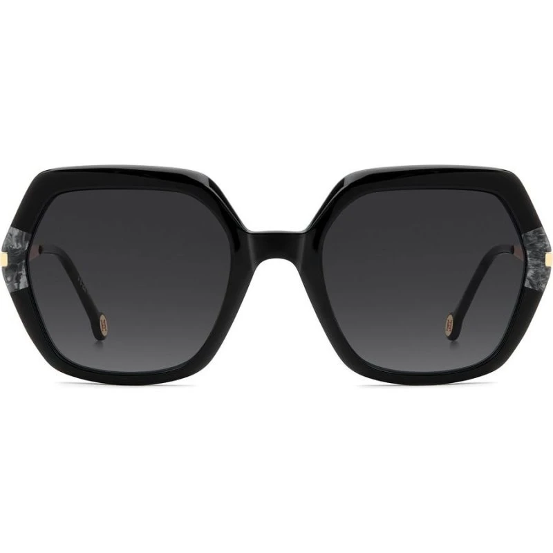 Carolina Herrera Lunettes de Soleil HER 0347/S Géométriques Noires
