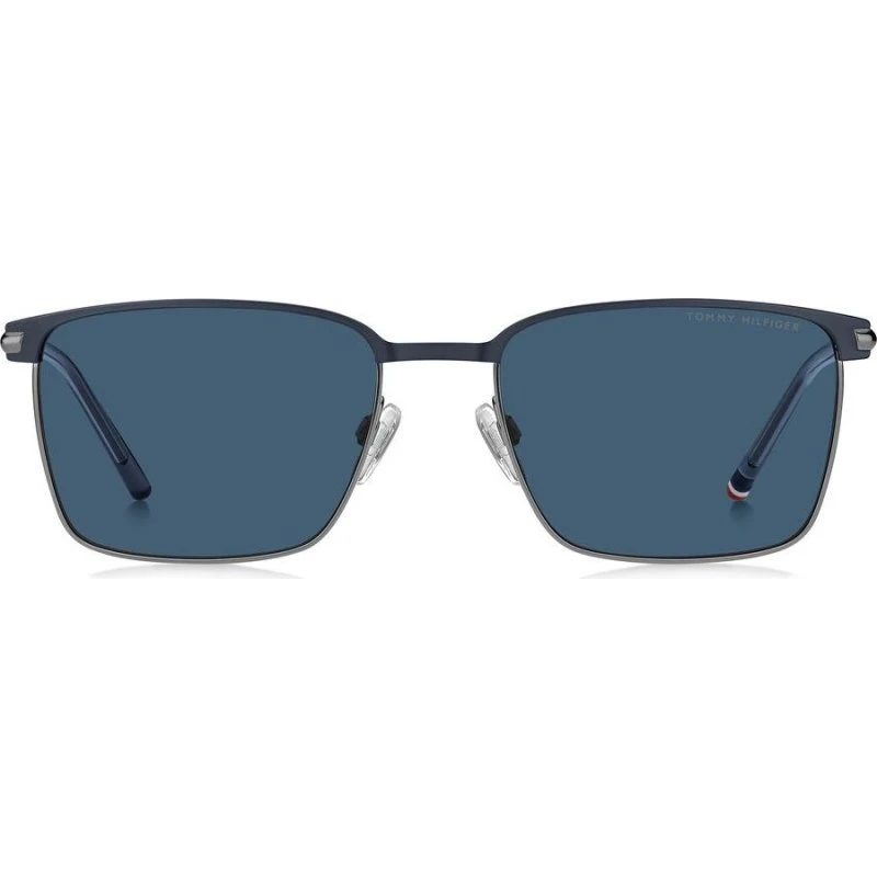 Tommy Hilfiger TH 2329/S Lunettes de Soleil Carrées Bleues Homme