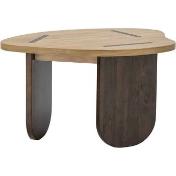Bloomingville Table basse Cilas Nature Bois d'hévéa 75x60 cm