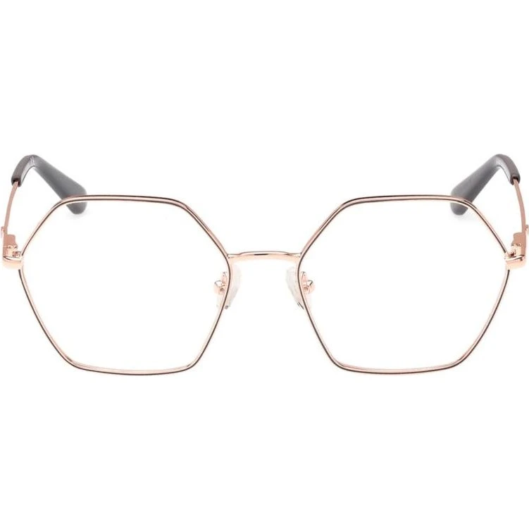 Guess GU2934 Lunettes de Vue Géométriques en Métal Or Rose
