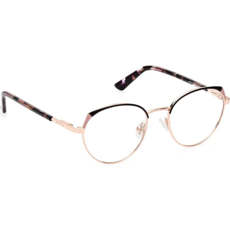 Guess GU8273 Lunettes de Vue Rondes Or Rose