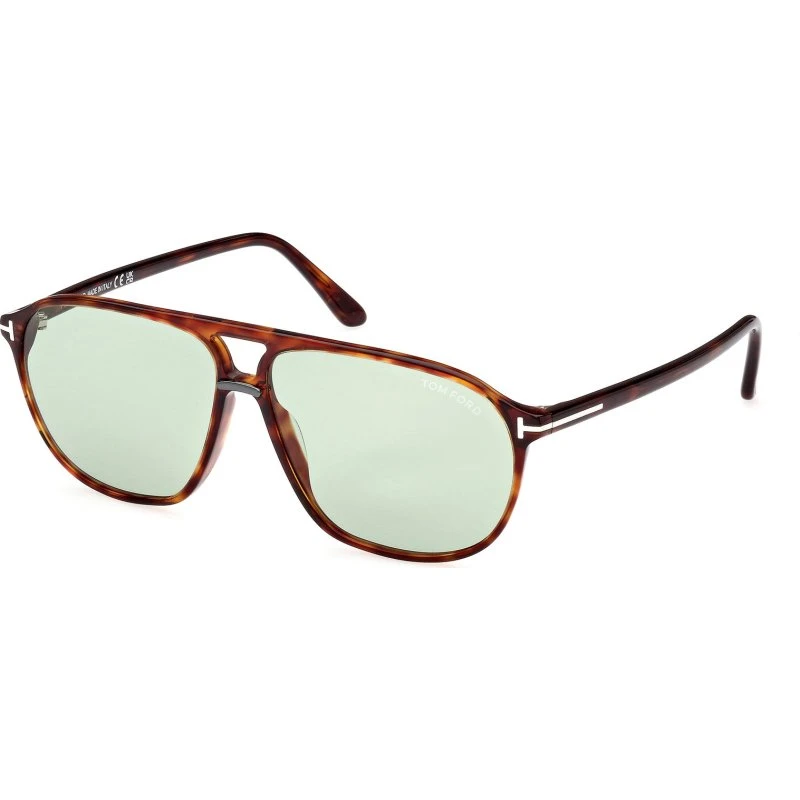 Tom Ford FT1026 Bruce Lunettes de Soleil Homme Havane Vert