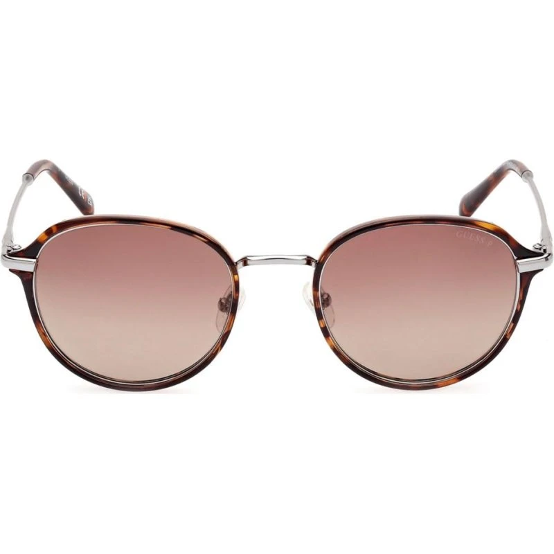 Guess GU00068 Lunettes de Soleil Rondes Polarisées Havane