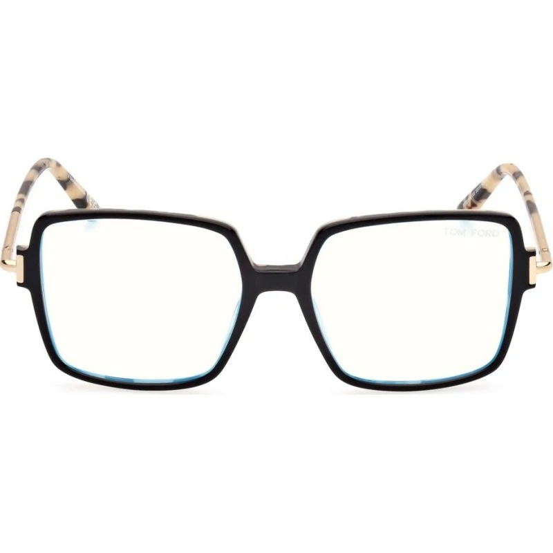 Tom Ford FT5915-B Blue Block Lunettes de Vue Géométriques Noir