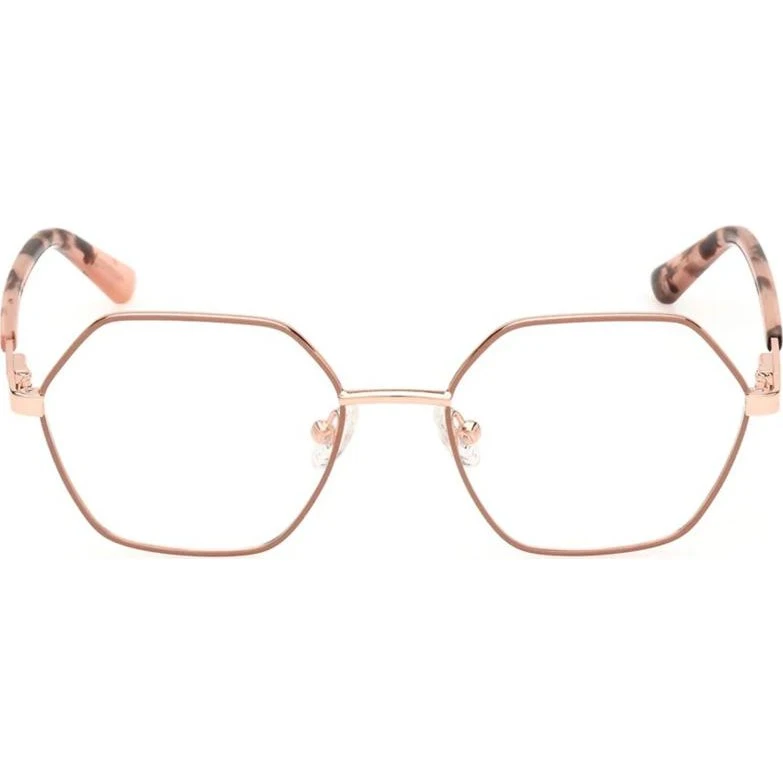 Guess GU8275 Lunettes de Vue Géométriques Marron/Beige