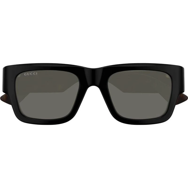 Gucci GG1668S Lunettes de Soleil Homme Carrées Noires et Grises