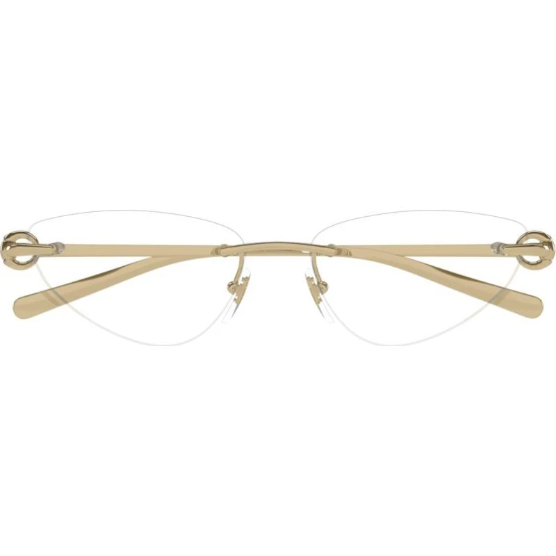 Gucci GG1702O Lunettes de Vue Femme Œil de Chat Dorées