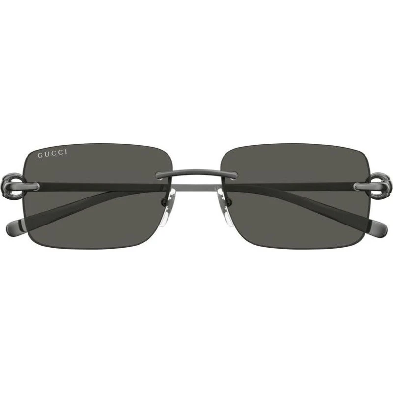 Gucci GG1703S Lunettes de Soleil Carrées Ruthénium